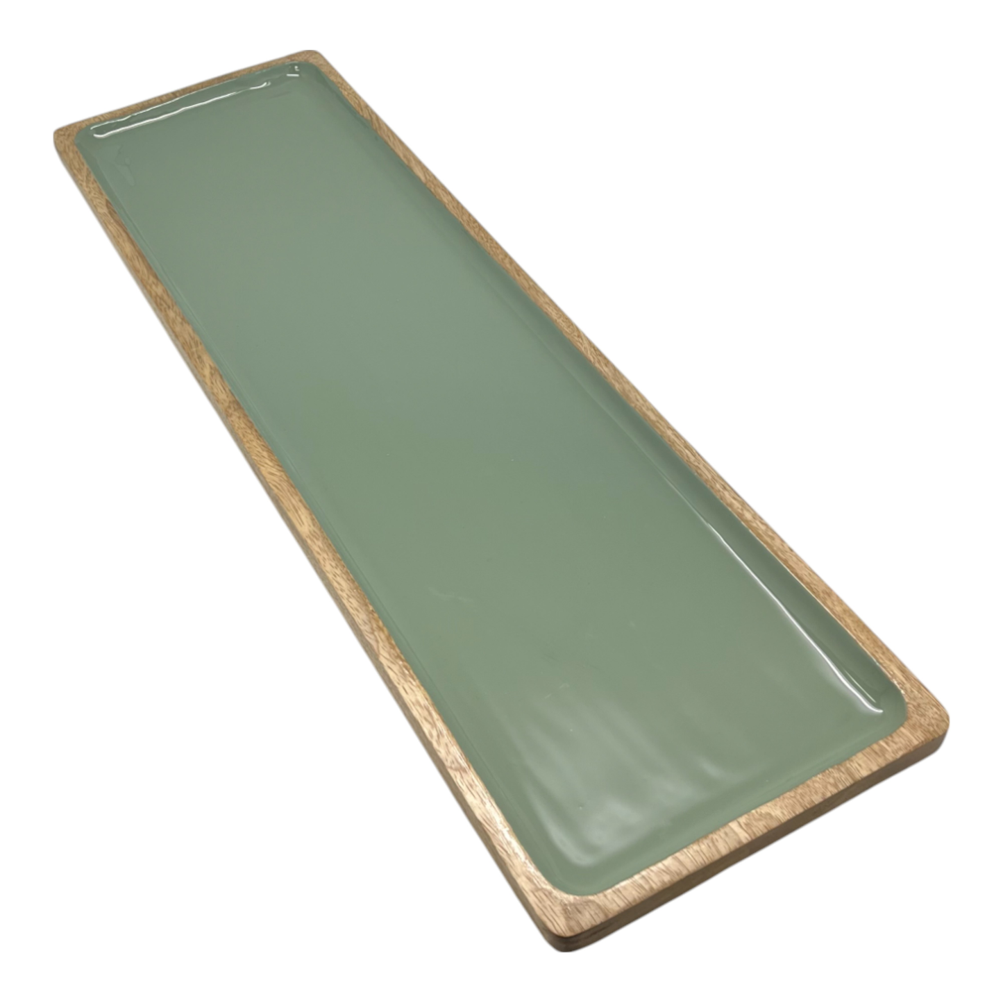 J.Elliot Corinne Rectangle Tray Large Green & Natural