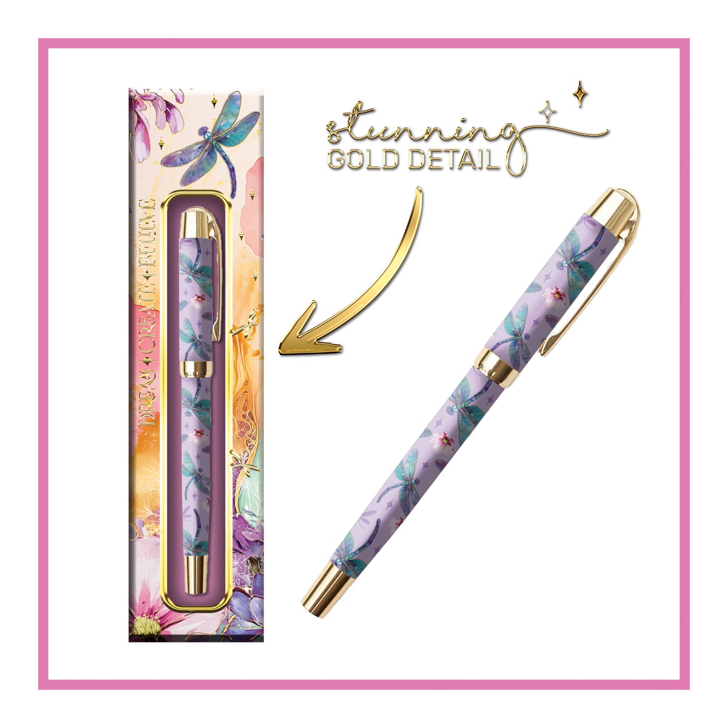 Lisa Pollock Printed Pen In Gift Box