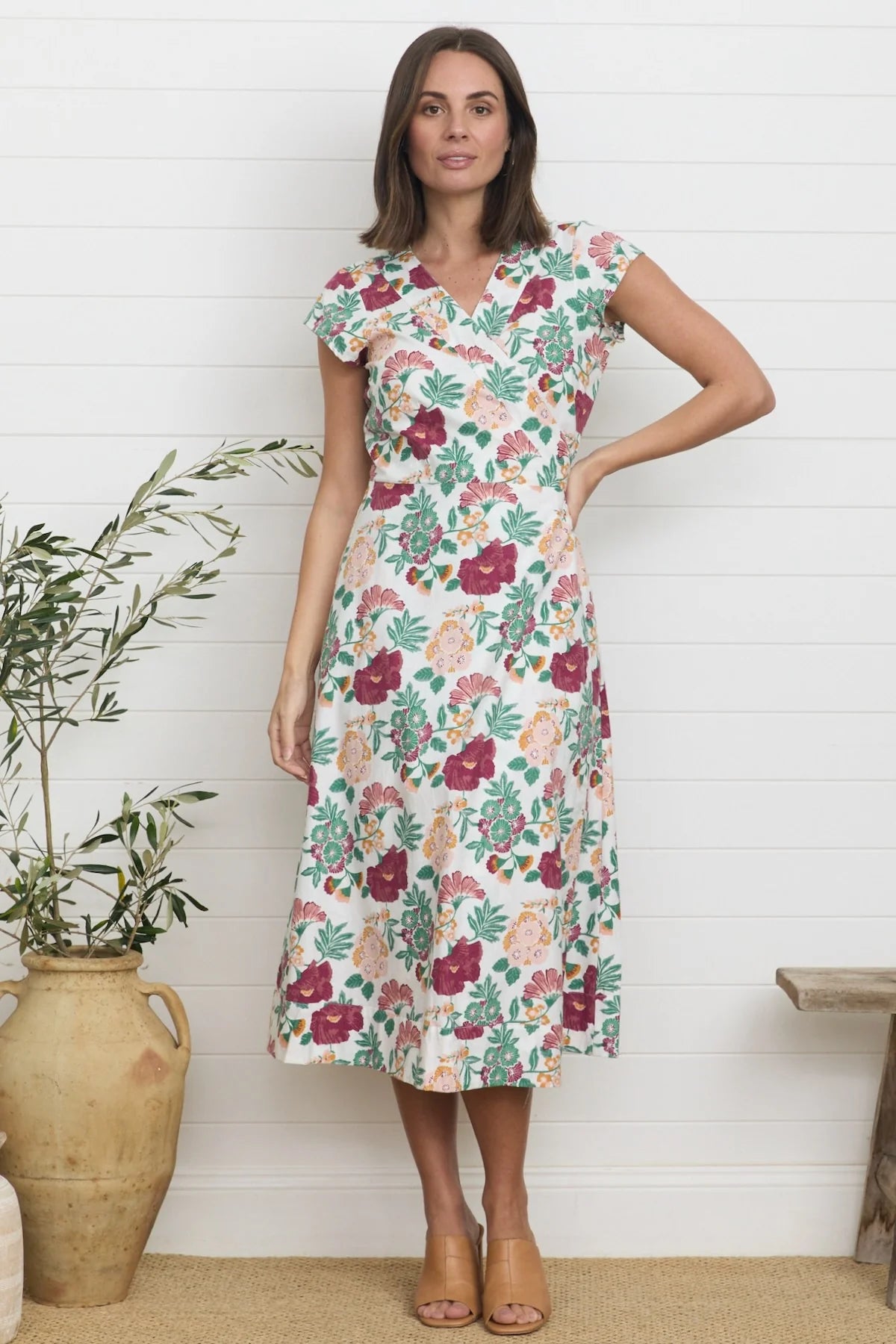 MahaShe Ellie Wrap Dress Bloom