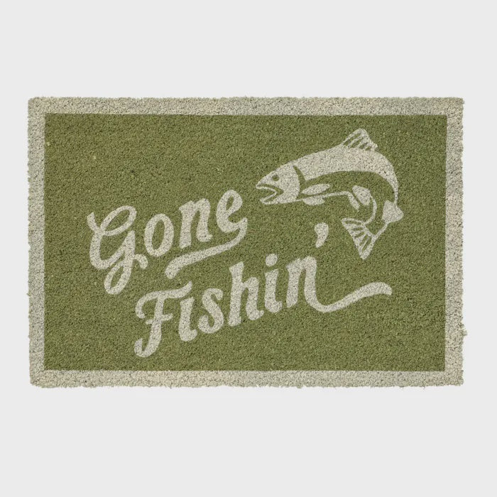 Life Botanic Door Mat - Gone Fishin'