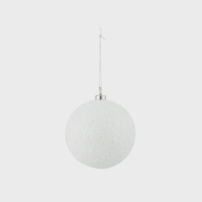 Gala 10cm Lustre Bauble - White
