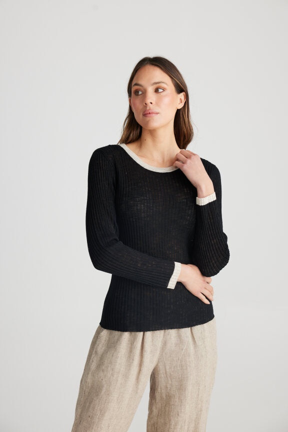 The Shanty Corporation Saturn Long Sleeve Top Black