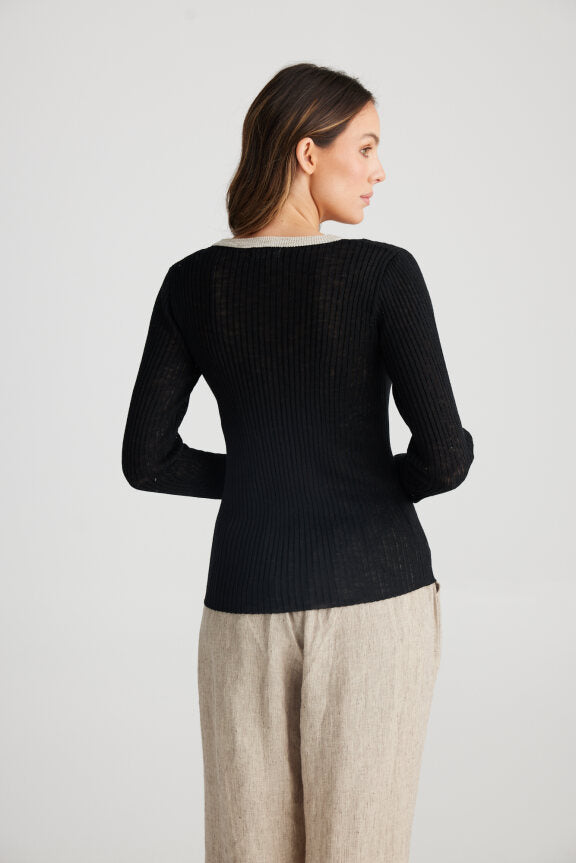 The Shanty Corporation Saturn Long Sleeve Top Black