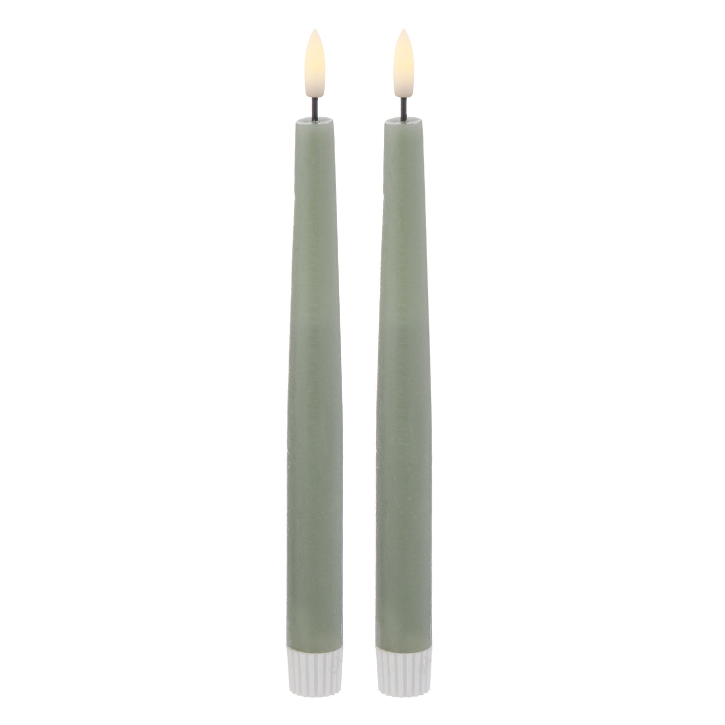 Amalfi Hughe LED Flickering Candle Rustic Green Assorted