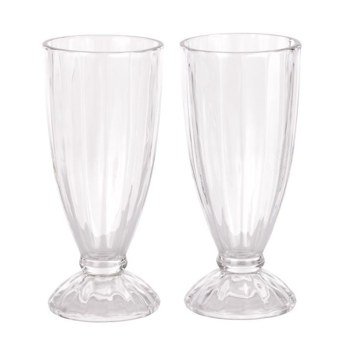 Davis & Waddell Betty Glass Milkshake Glasses Set Of 2