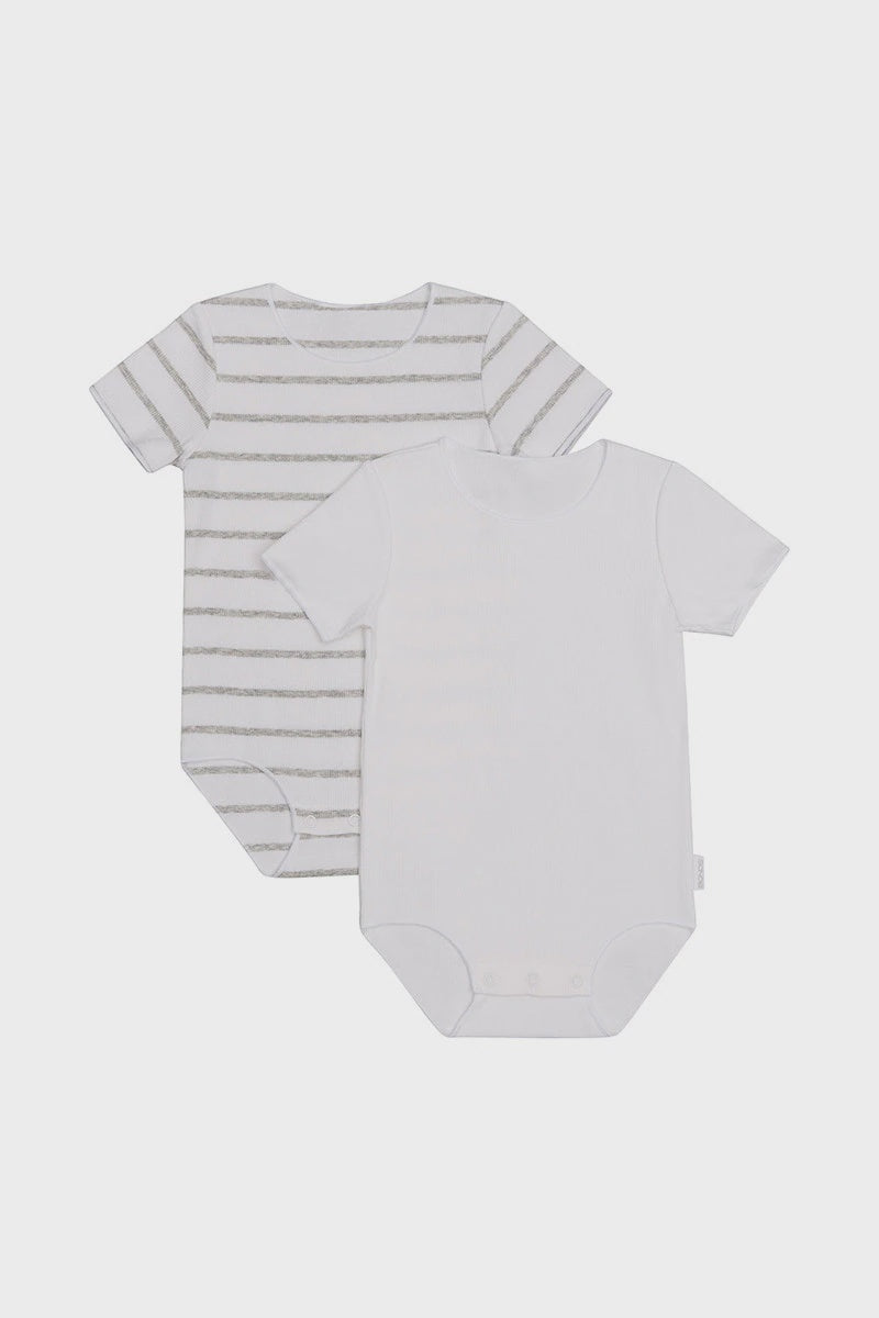 Bonds Wonderbodies Rib Short Sleeve Bodysuit 2 Pack