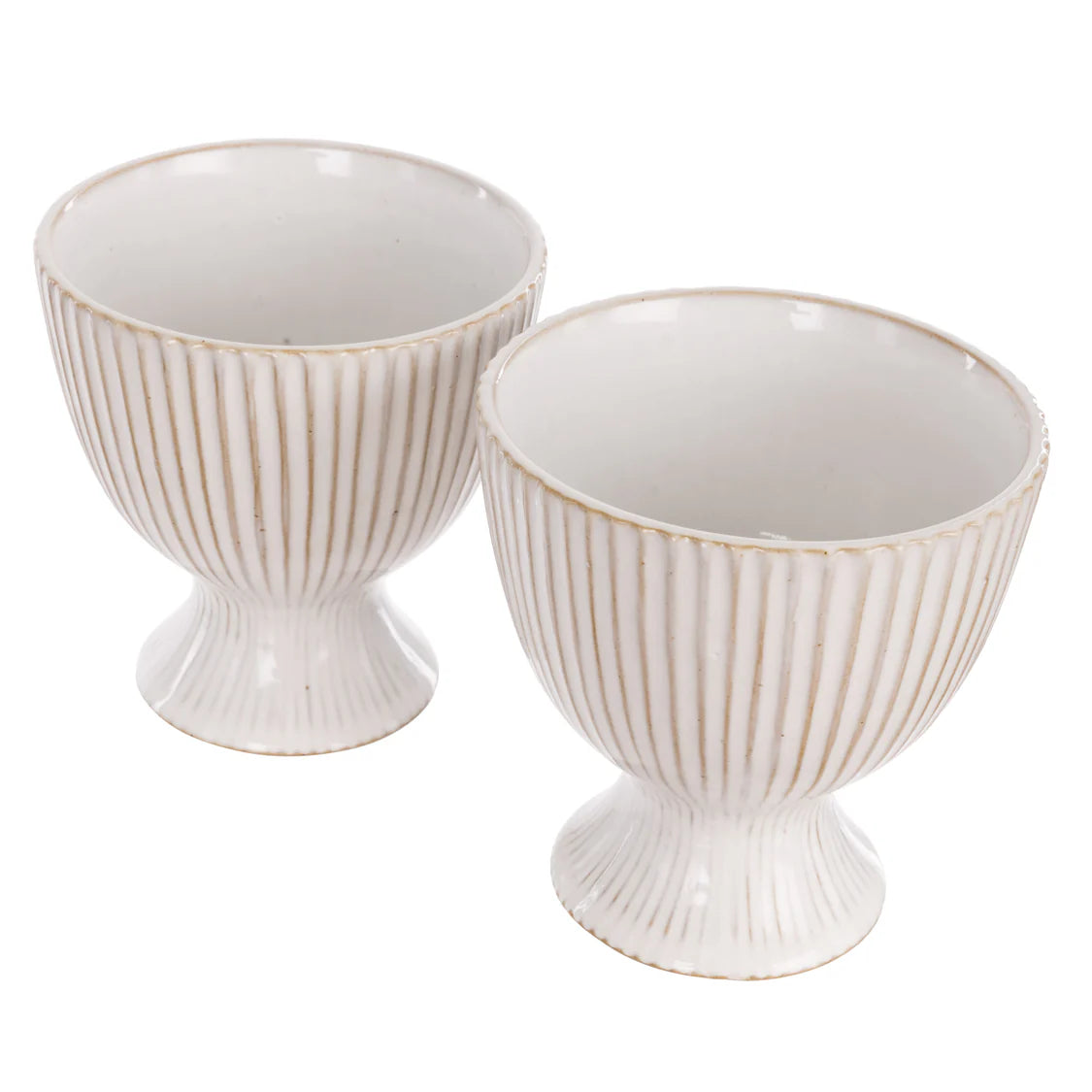 D&W Maisie Ribbed Porcelain Parfait Bowls