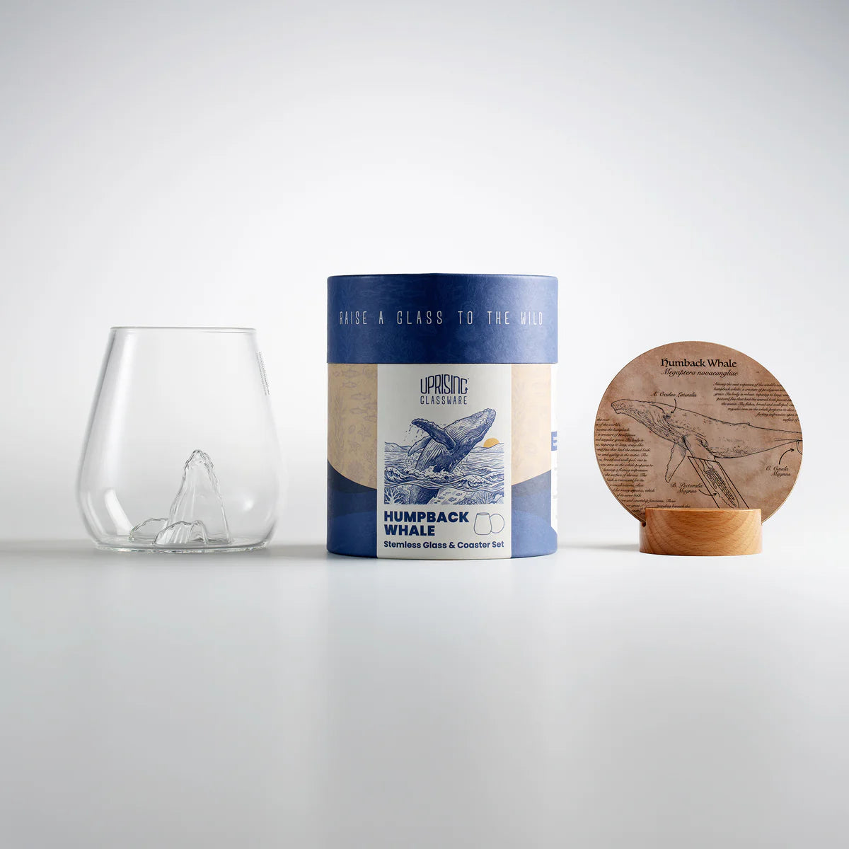 Uprising Glassware Stemless Glass - Humpback Whale