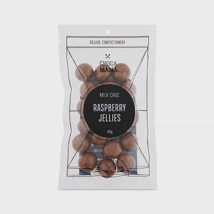 ChocaMama Milk Choc Raspberry Jellies 150G