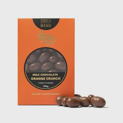 Chocamama Milk Chocolate Orange Crunch 100g