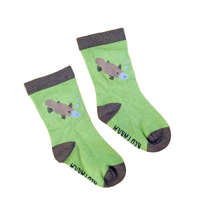 Red Parka Bamboo Socks Platypus