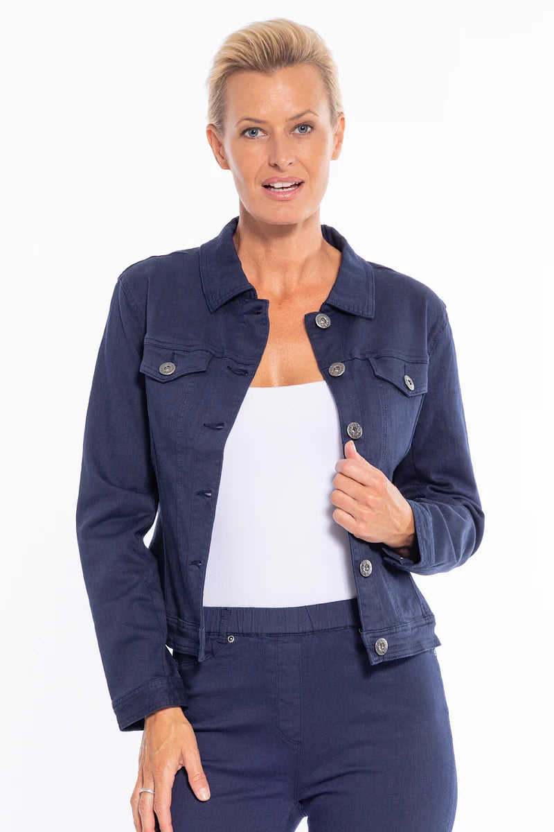 Cafe Latte Stretch Coloured Denim Jacket