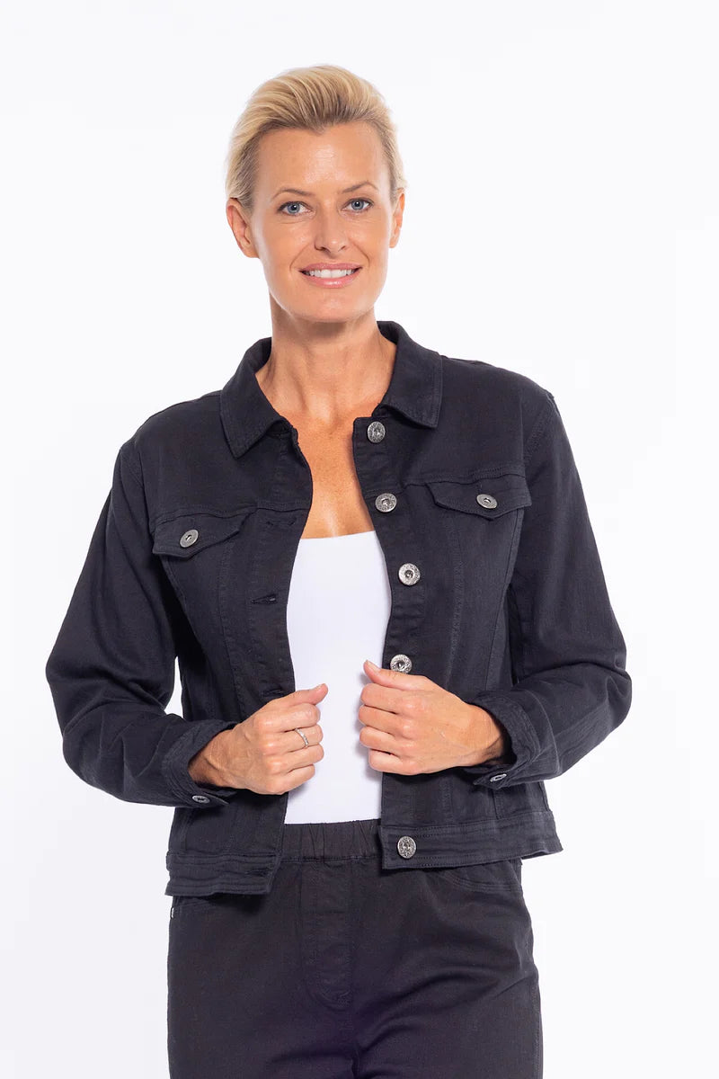 Cafe Latte Stretch Coloured Denim Jacket
