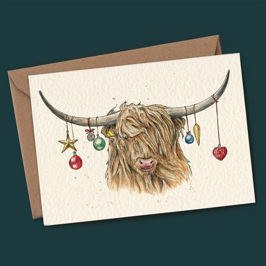 Bewilderbeest Christmas Highland Cow