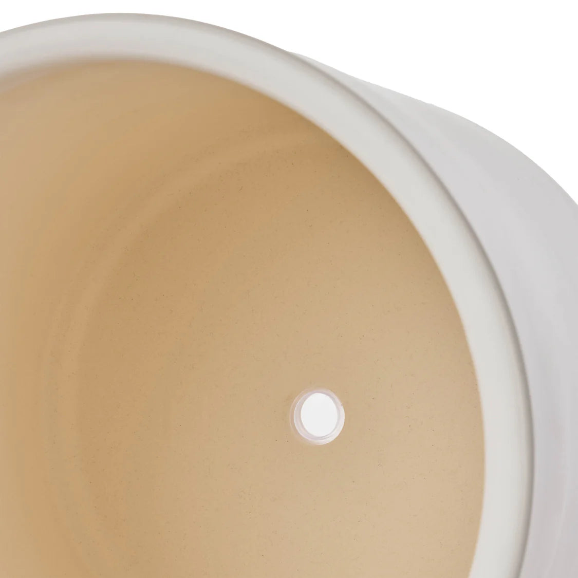 Rogue Luana Pot w/Saucer - White - 20x20x26cm