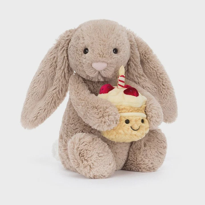 Jellycat Bashful Beige Bunny - Birthday