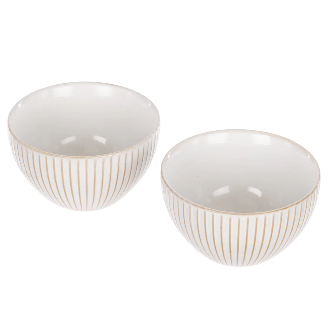 D&W Maisie Ribbed Porcelain Dessert Bowls