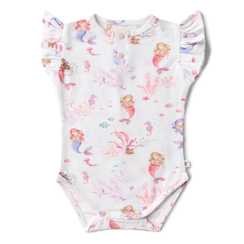 Snuggle Hunny Organic Short Frill Sleeve Bodysuit