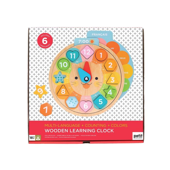 Petit Collage Wooden Learning Clock Puzzle