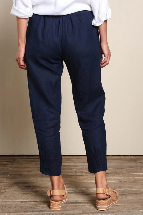 Gordon Smith Sarah Linen Pant - Navy