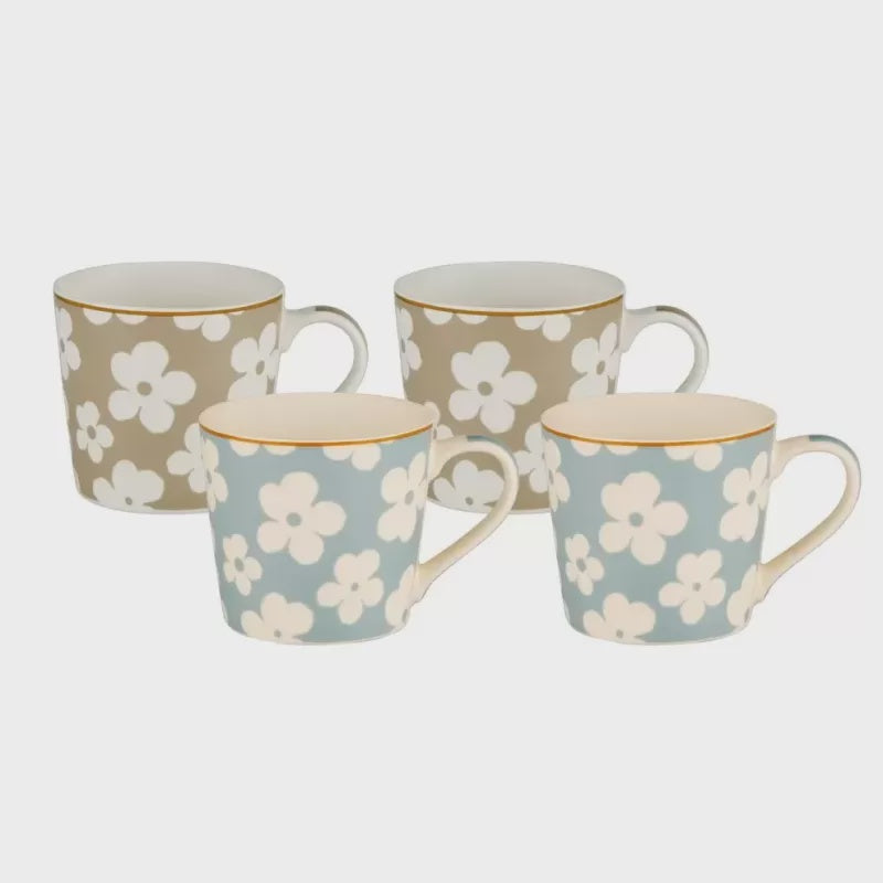 Bundanoon Tapered Set Of 4 Mugs - Blossom