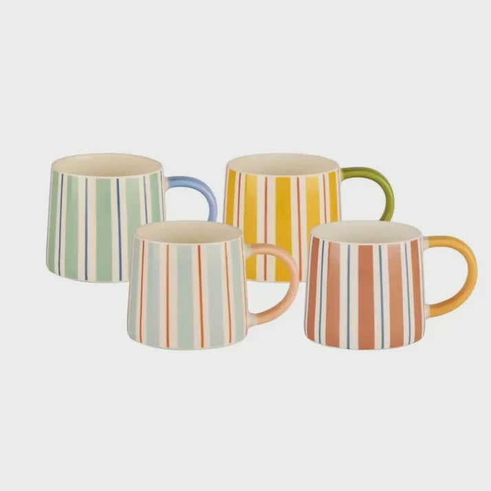 Bundanoon Scandi Mug Set/4 - Summer Stripes