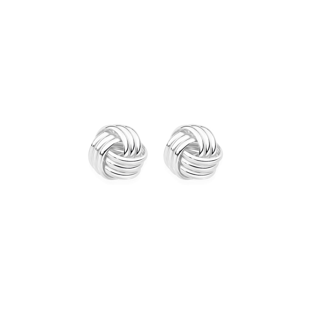 BD Sterling Silver 3 Wire Knot Studs