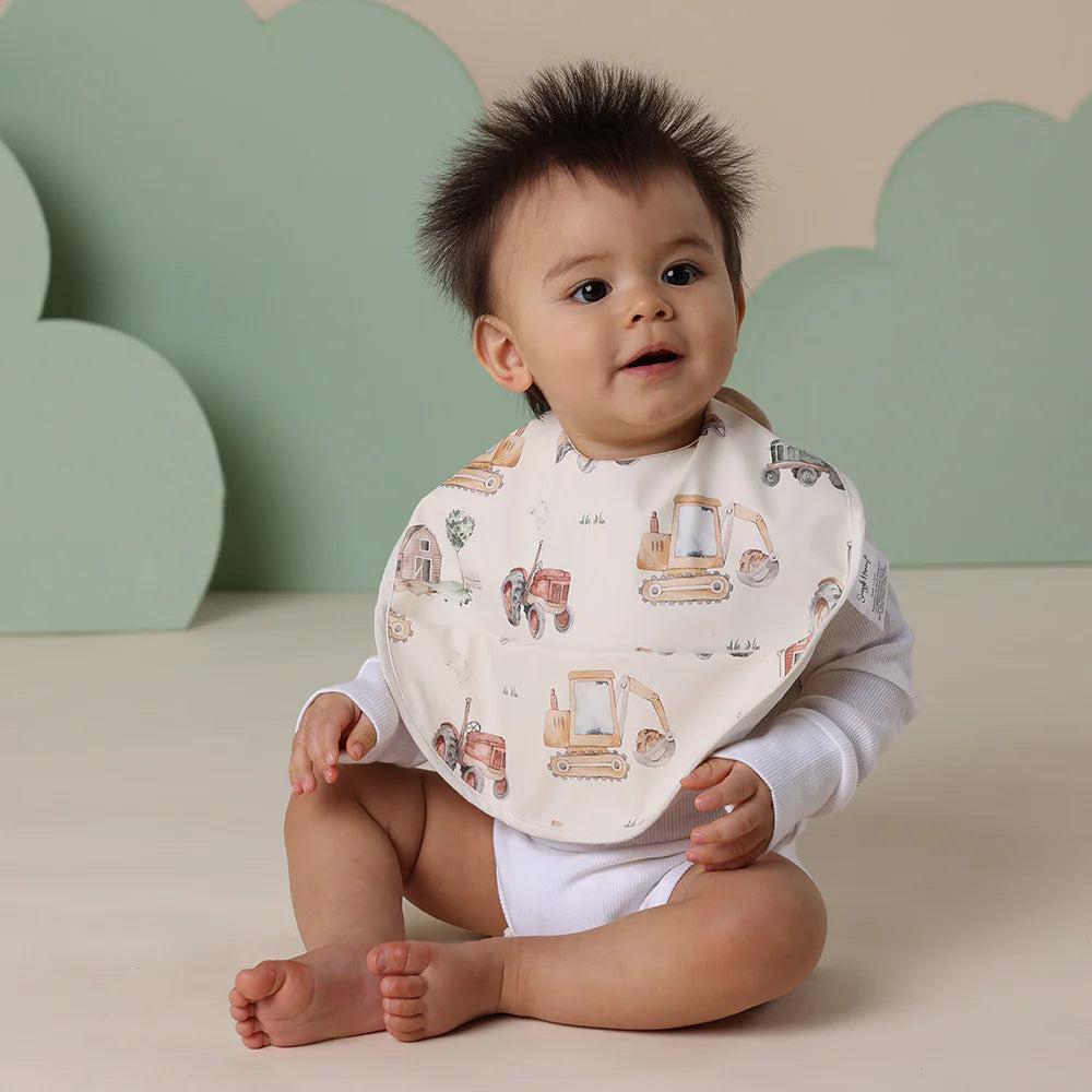 Snuggle Hunny Diggers & Tractors Snuggle Bib