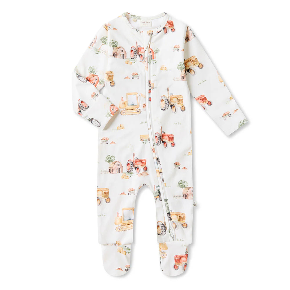 Snuggle Hunny Organic Snuggle Sleepsuit Zip Footie