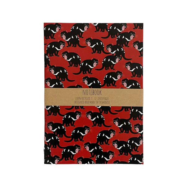 Red Parka 100% Recycled A5 Notebook Tasmanian Devil (2 designs)