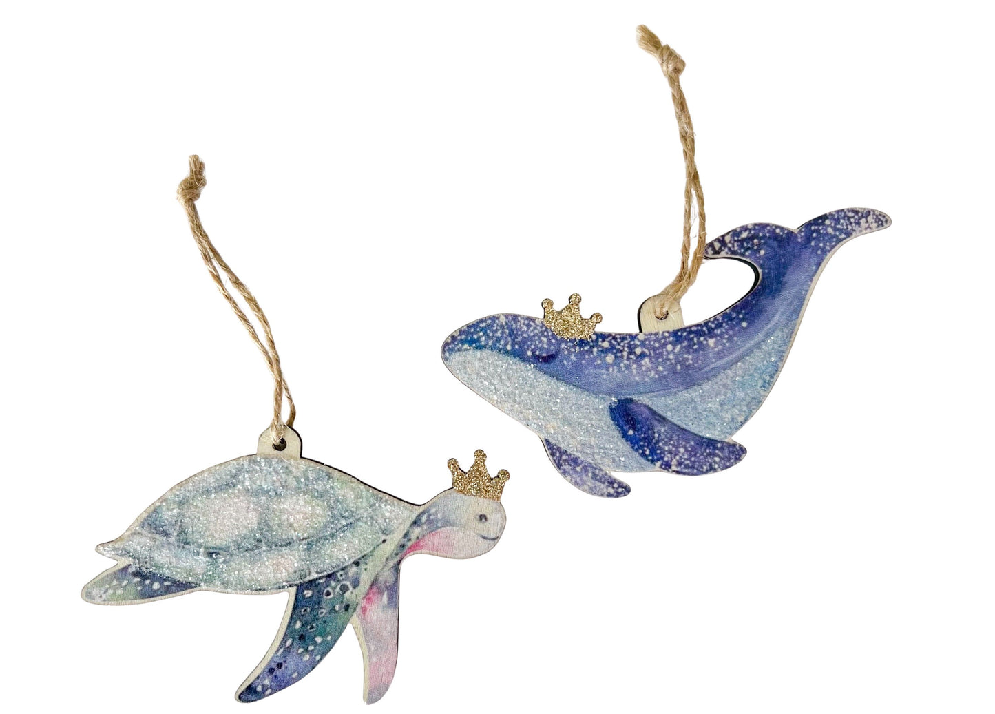 Urban Christmas Turtle & Whale Hanging Decoration