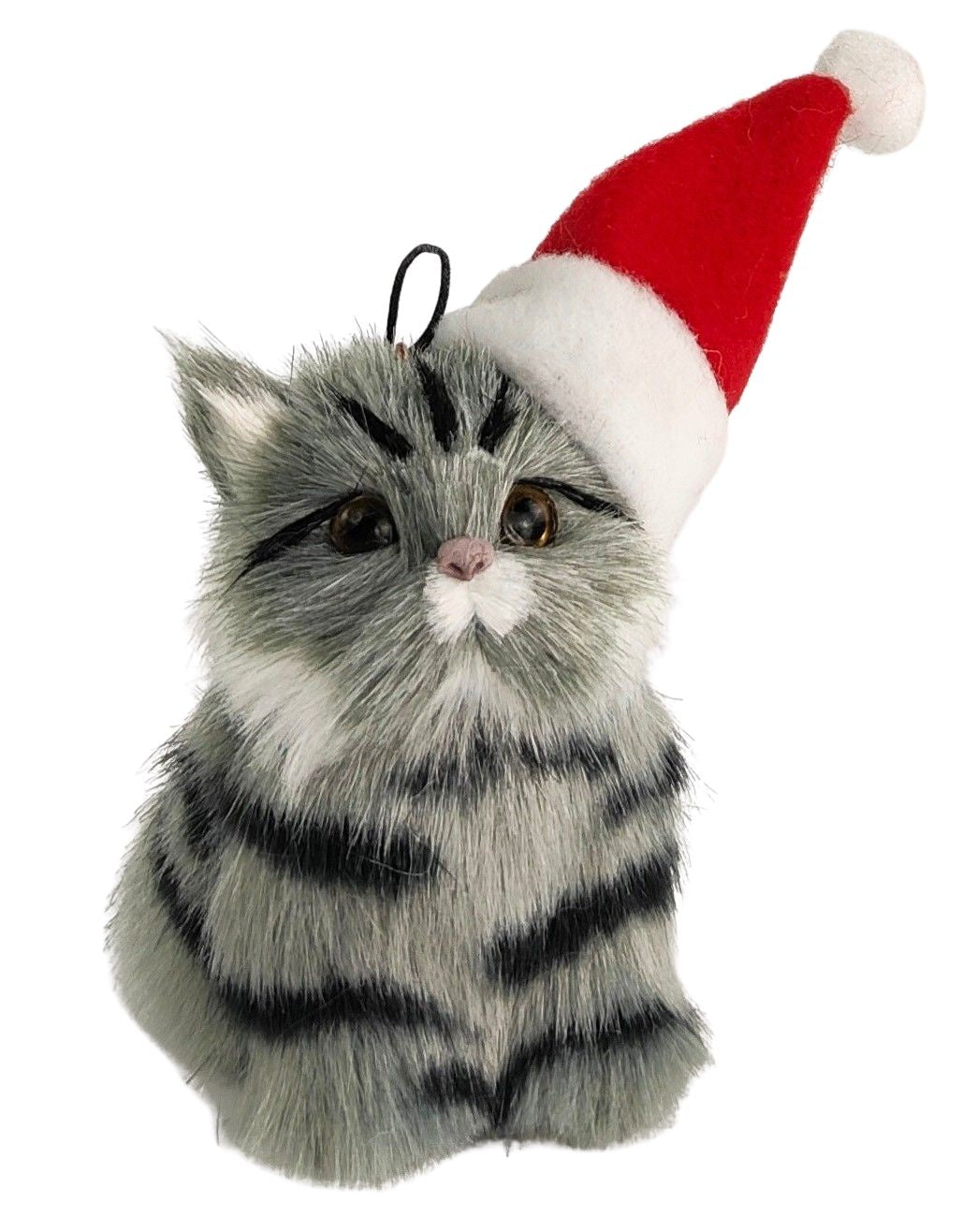 Urban Christmas Cat With Hat Hanging Decoration