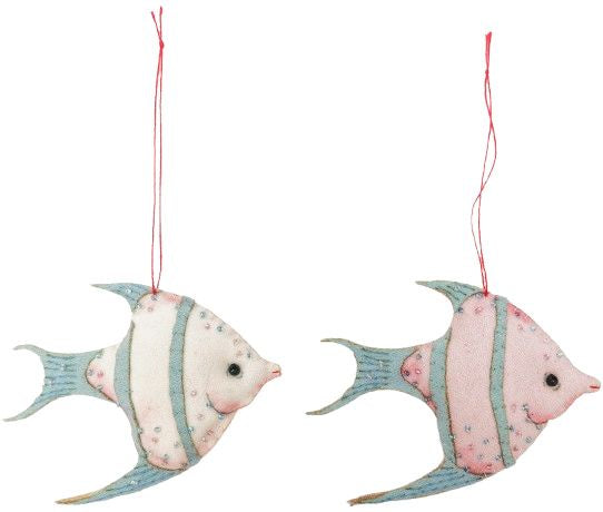 Urban Christmas Fish Fabric Hanging Decoration