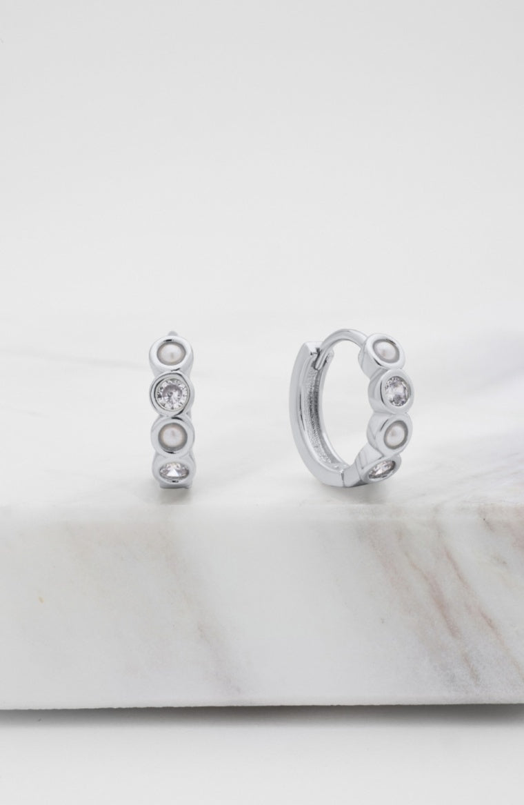 Zafino Elly Huggie Silver Earrings