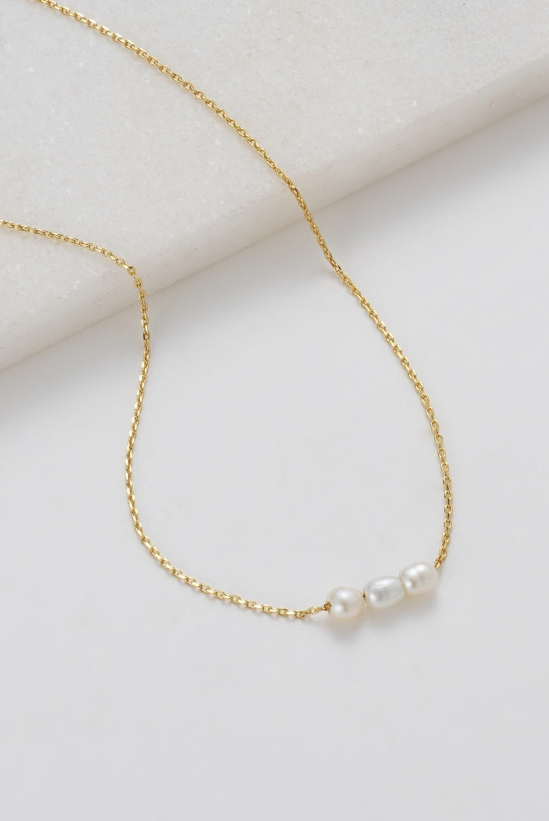 Zafino Mini Pearl Necklace Gold