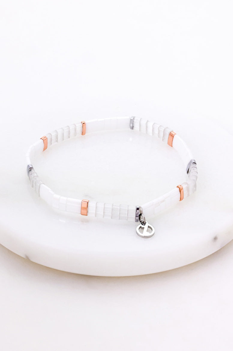 Zafino Tile Bracelet - Rose/Silver