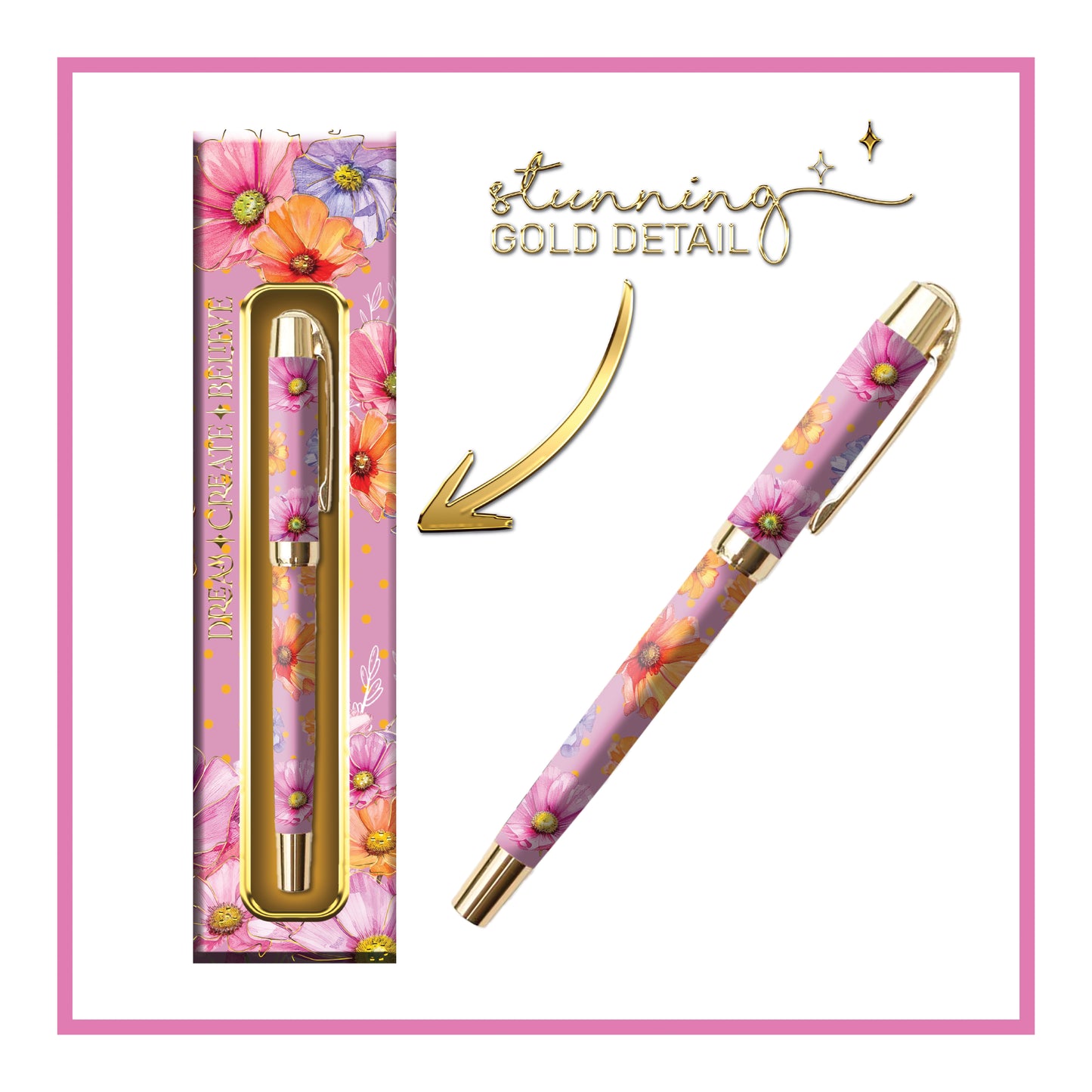 Lisa Pollock Printed Pen In Gift Box