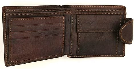 Zeneeba Mens Leather Wallet Wolf