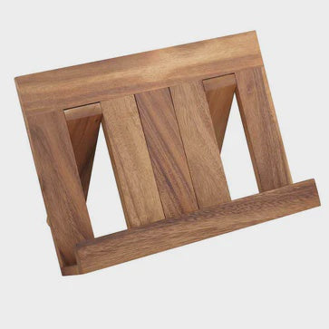 D&W Acacia Wood Recipe Book Holder Natural