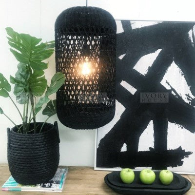 Ivory House Kudu Light Shade Tube Black