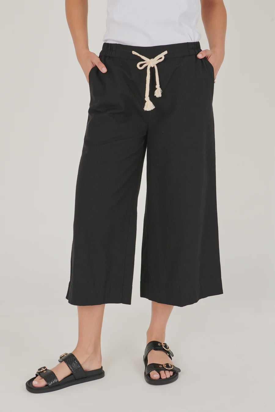 One Ten Willow Culotte Black