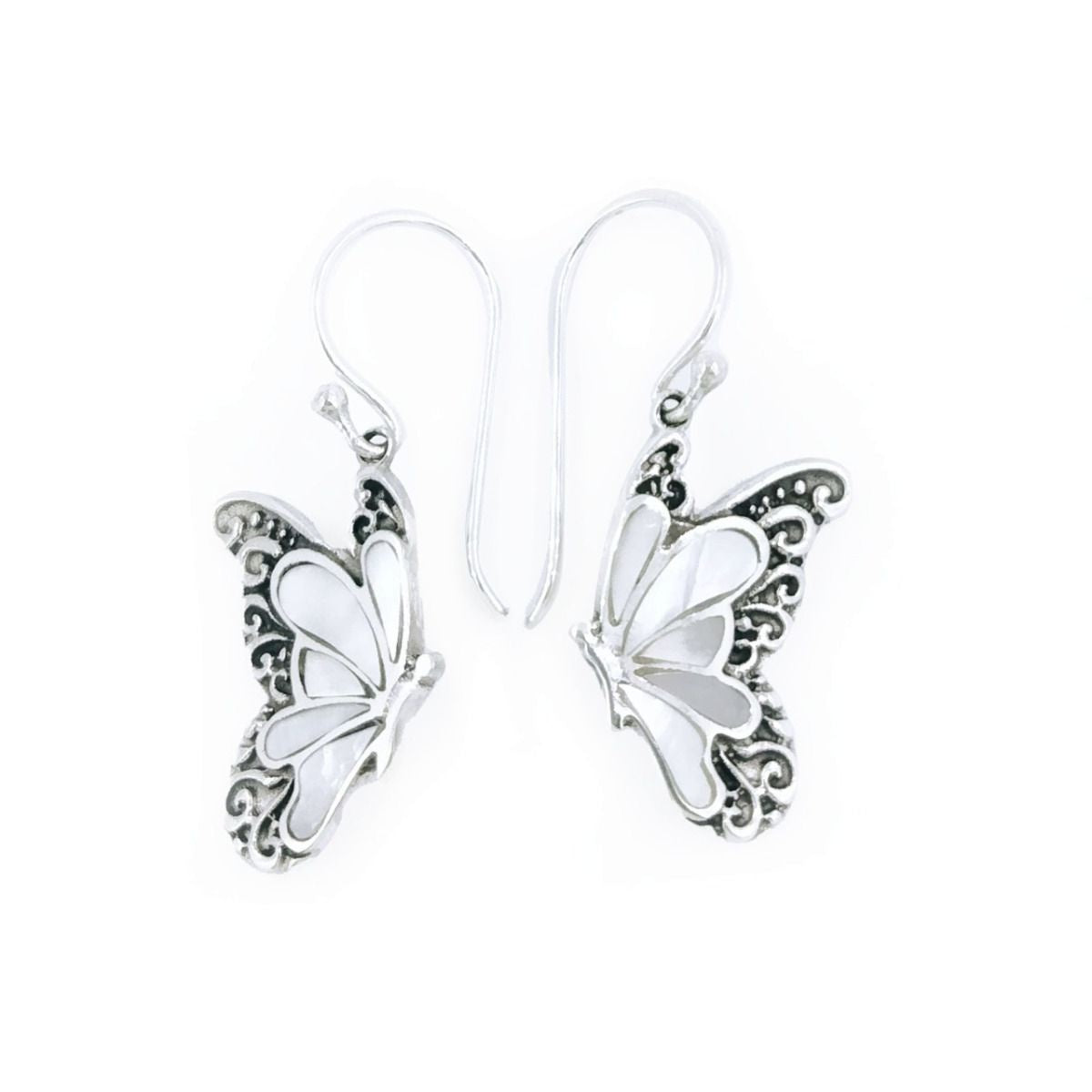 Mother of pearl store butterfly earrings