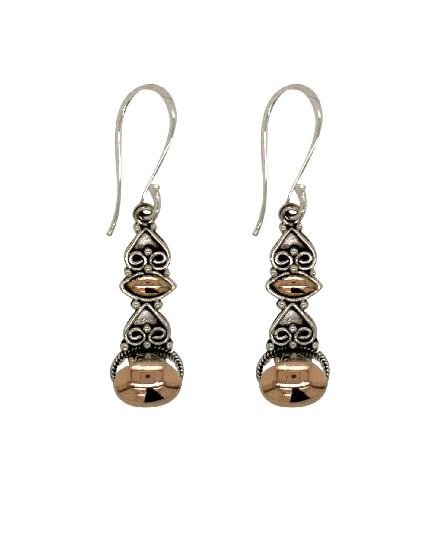 BD Silver & Rose Gold Earrings