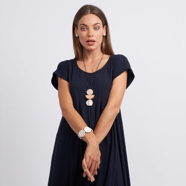 Rare Rabbit Embrace Pendant Blue