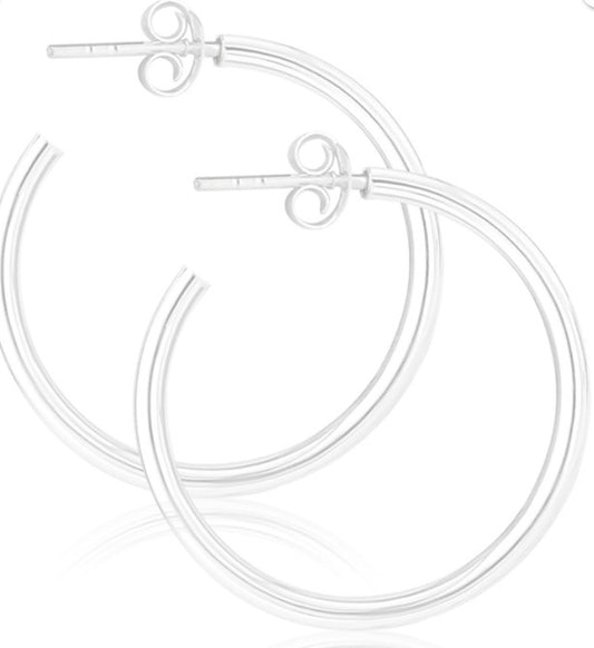BD S/S Hoop Studs 30x1.5mm