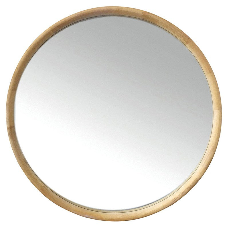 Coast to Coast Inga Oak Round Mirror 90cm - Natural