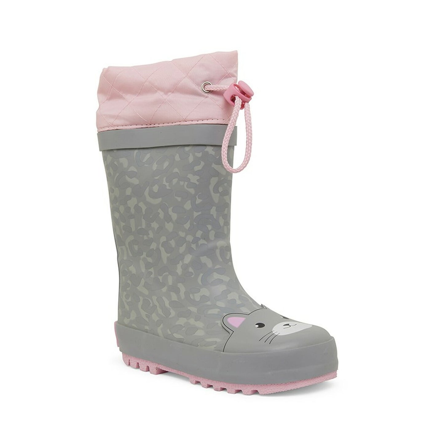 Clarks Grey Leopard Puddles Gumboot