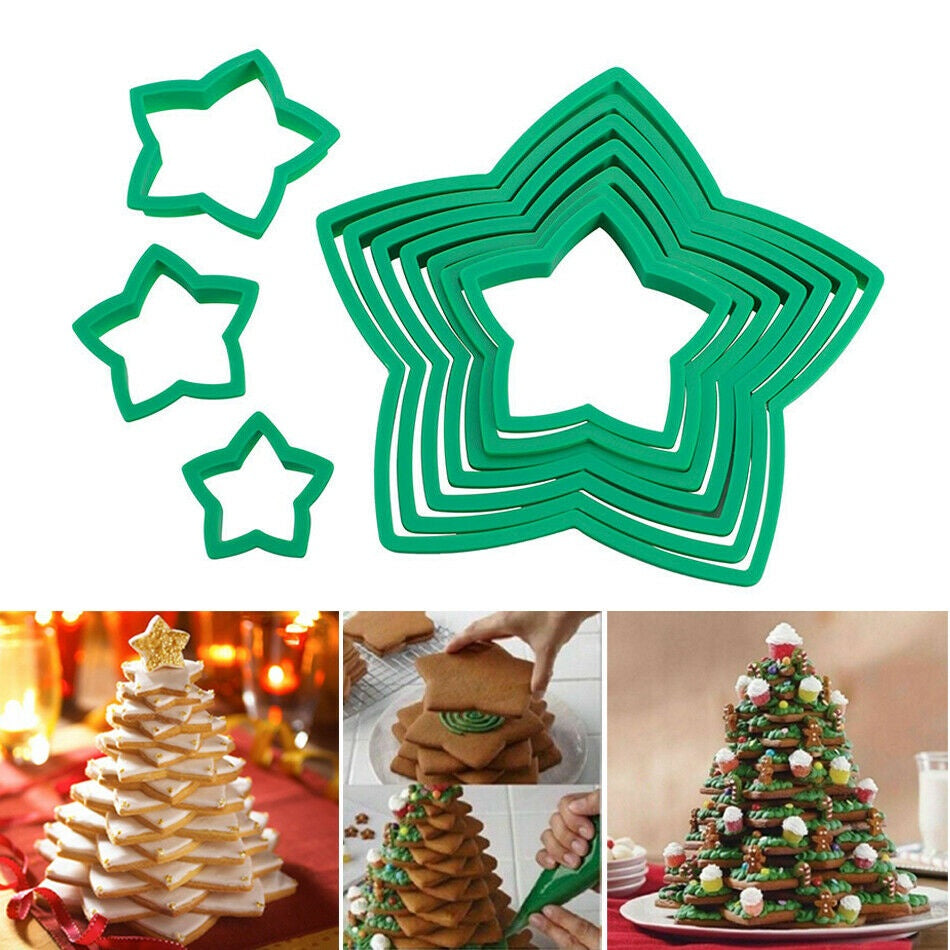 Avanti Star Christmas Tree Cookie Cutter Set