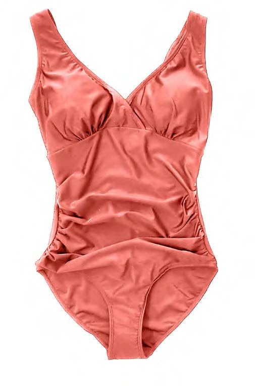 Cherrylane Xover Cross Over Swimsuit - Coral