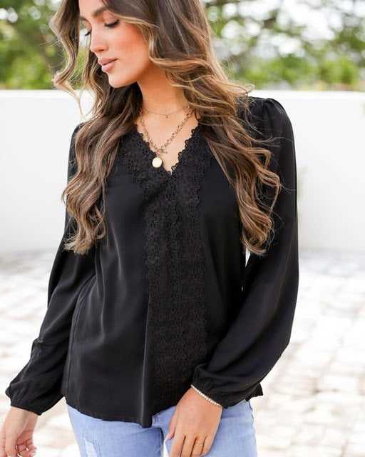 Dream House Lace Trim Boho Top